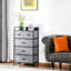 Commode 5 tiroirs gris