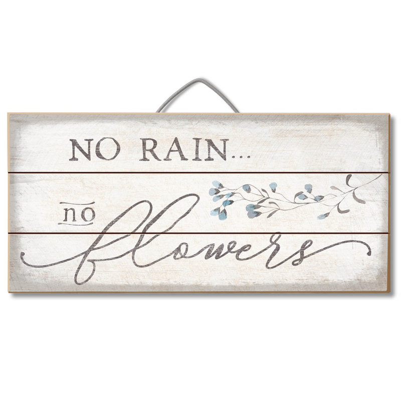 Décoration murale pas de pluie pas de fleurs