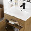 Meuble-lavabo en chêne l 30 po x P 19 po avec comptoir blanc et lavabo intégré Burtch