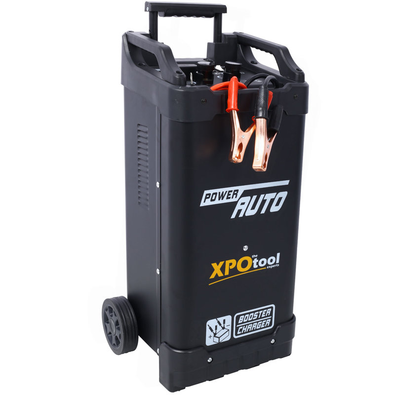 Chargeur de batterie à roulettes 12V et 24V Entièrement maintenateur de batterie automobile Sauter le cadran de démarrage avec poignée télescopique
