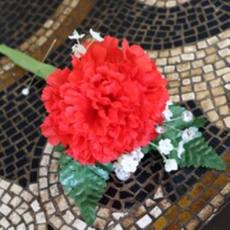 Choix d'œillets en soie rouge Real Touch - 100 unités en vrac - Têtes luxuriantes de 3,5 po avec tiges de 5 po pour les bouquets de mariage - Centres de table et décor - Élégance vibrante - Œillets rouges en vrac, fleurs artificielles