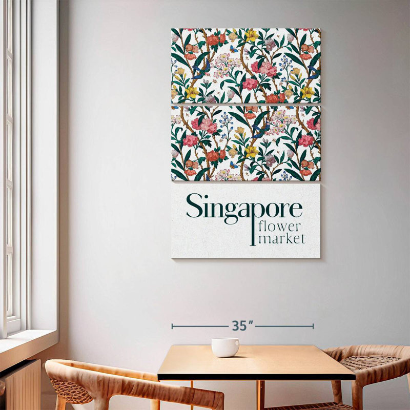 Affiche du marché aux fleurs Harnek, H 65 po x l 42 po