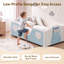 Lit pour tout-petits, lit pour enfants Montessori, 6 poches de rangement, barrières de sécurité, bleu-565436249