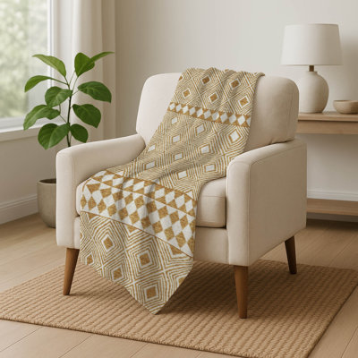 Addison Machine Washable Sherpa ASB898 Diamonds Throw Blanket