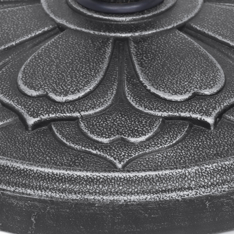 26,5 lb Base de parasol de patio, Argent argent
