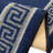 Custom Size Anti Slip Low Profile Loop Pile Meander Greek Key Navy Design Runner Rug Carpet-1288887676