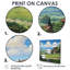 Maison de campagne dans un champ vert, ciel bleu - paysage, art mural, salon-868488409-868488413