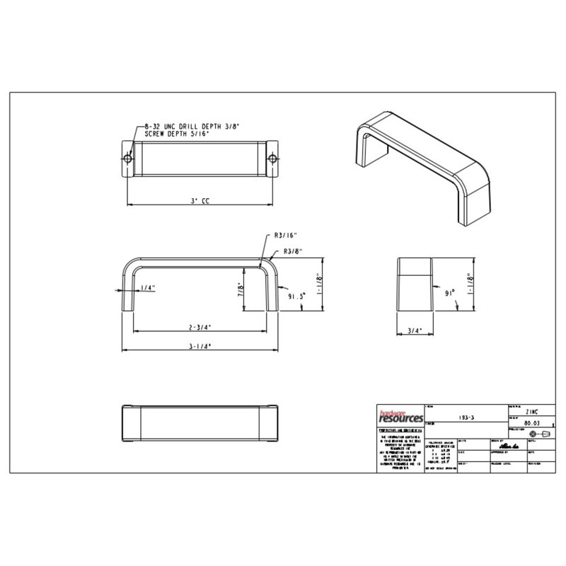 Asher 3" Center to Center Bar Pull Handle, Brushed Pewter