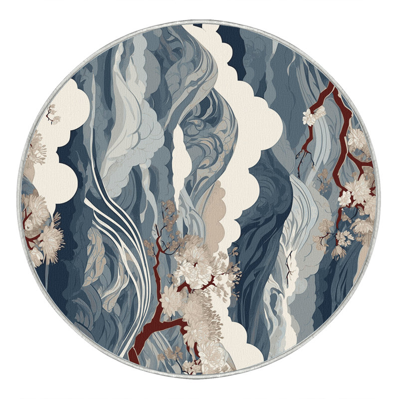 Amber Tide Rug, Round 4'
