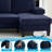 Convertible Modular Sectional Sofa, L-shaped Living Room Couch, U Shaped Sleeper Sofa Bed With Ottoman, Sectional Couches For Living Room-570301680