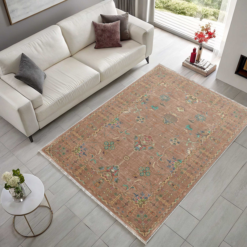 Tapis de couloir anti-dérapant en chenille Mink Coffee Design Chenille, Rectangle 6'7" x 3'4"