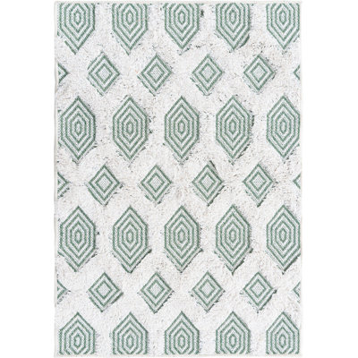 Tapis contemporain Mishti couleur mousse