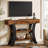 41" Console Table With Storage Shelves And Curved Frame