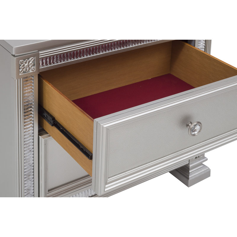 Table de chevet 2 tiroirs Fiedler