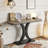 Narrow Entryway Foyer Table with Geometric Base-1031129342