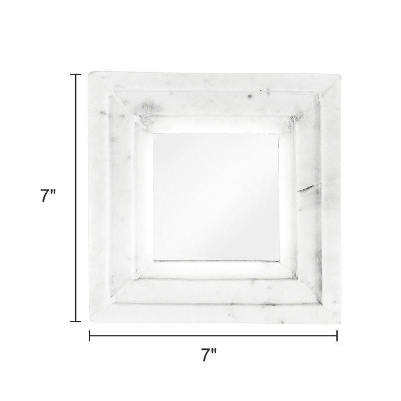 Barrona White Marble 7'' Picture Frame