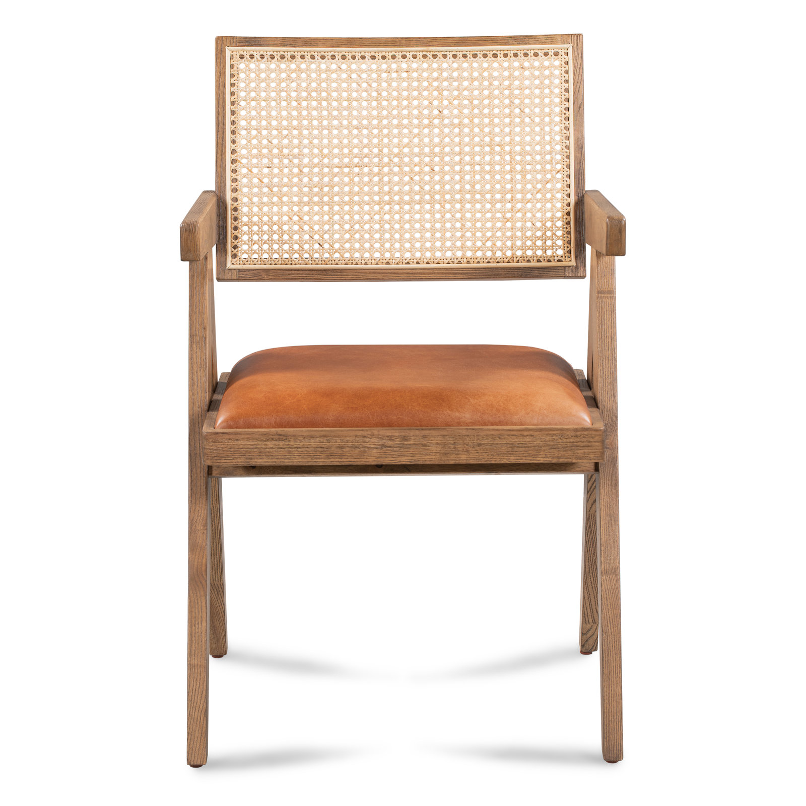 Douglas Genuine Leather Arm Chair in Tan