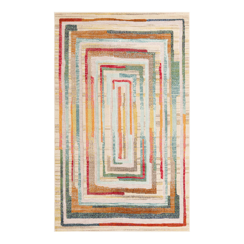 Wrought Studio Taghazout Marelda Indoor/Outdoor Area Rug, Rectangle 5'3" x 8'