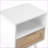 White Rattan Coffee Table with Solid Wood Legs for Living Room/Bedroom, 120lbs Capacity &amp; Drawer Storage