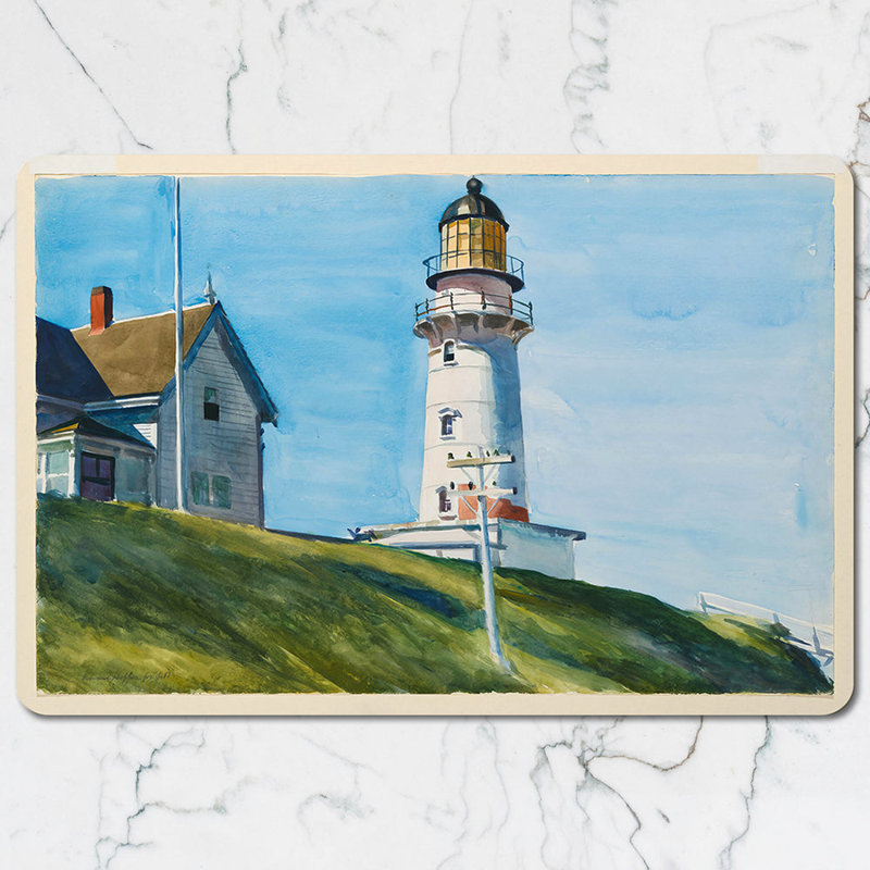 Lighthouse Placemats And Coasters Set With Seaside Landscape