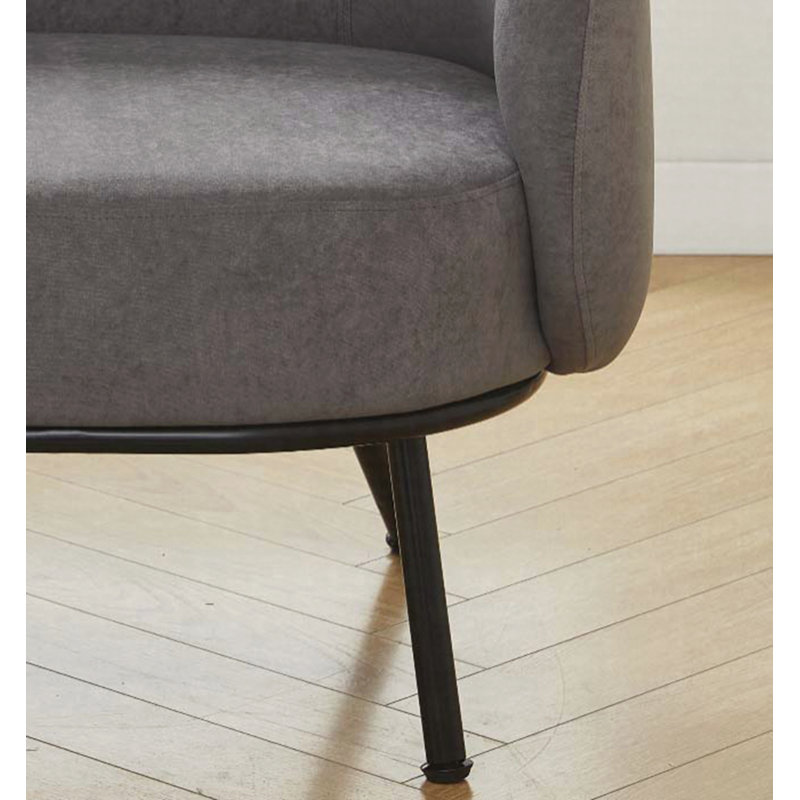 Chaise d'appoint Mid-Century, Gris