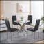 Ensemble de 4 chaises, siège noir-439176092-439176090