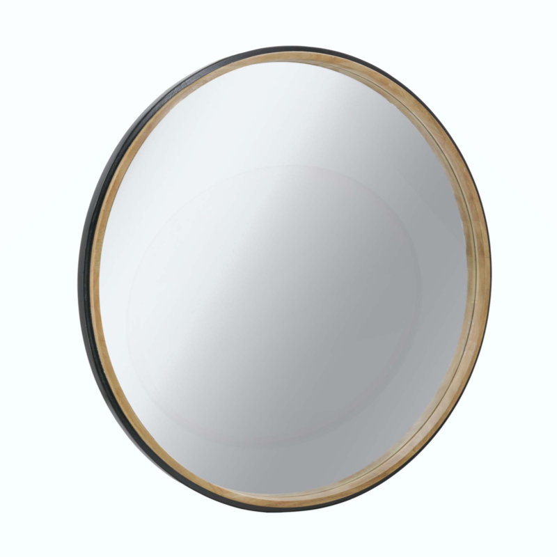 Miroir décoratif en bois deux tons