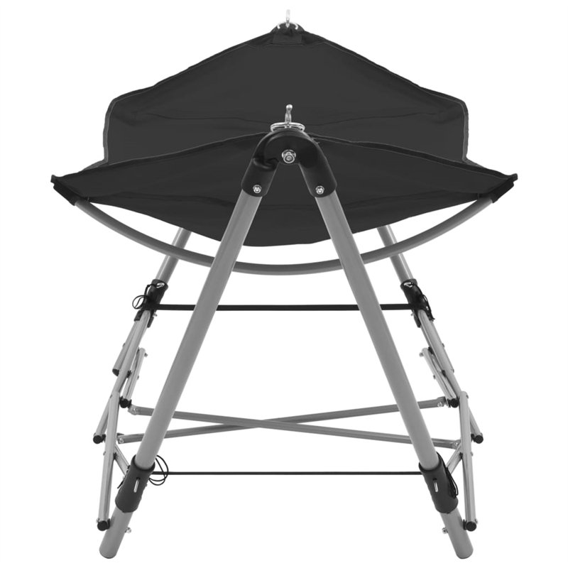 Folding Camping Hammock with Stand, Black
