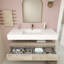 Ensemble de meuble-lavabo mural simple 48 po Alysa-71095604