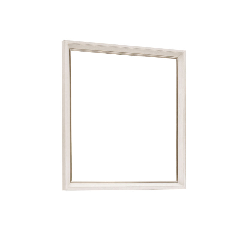 Beige Transitional Rectangular Dresser Mirror