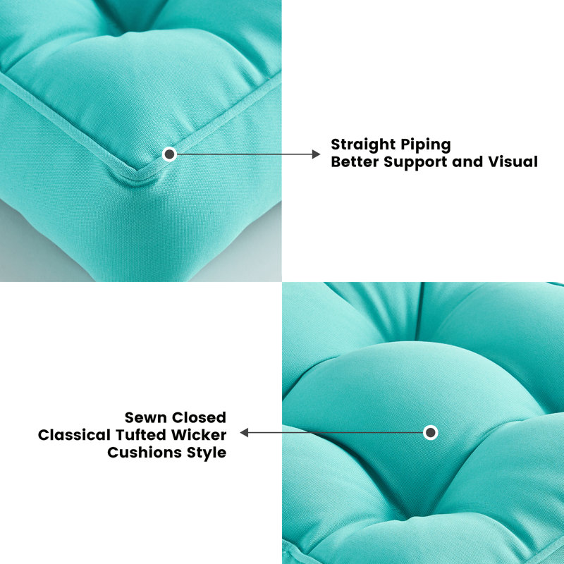 Outdoor 4.7'' Bench Seat Cushion, Aqua