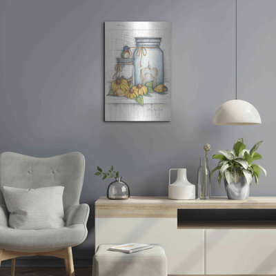 «Blue Bird and Coneflowers» par Mary Ann June, art mural en métal