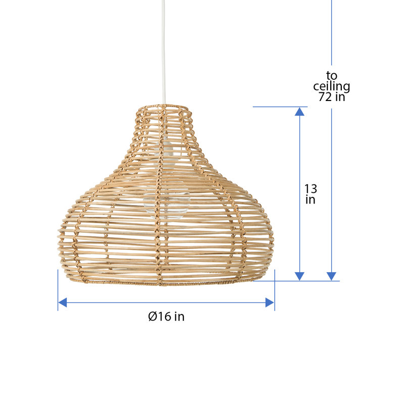 Madore 1 - Light Single Pendant, 13" H x 16" W x 16" D