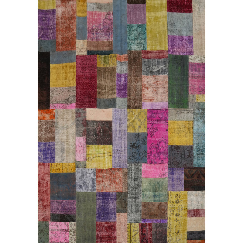 Tapis en laine patiné 8 x 10