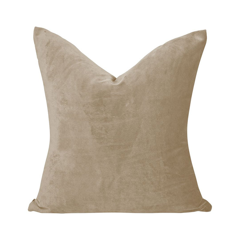Matte Velvet Cushion Cover - 1 Pc, 61cm x 61cm, Ecru