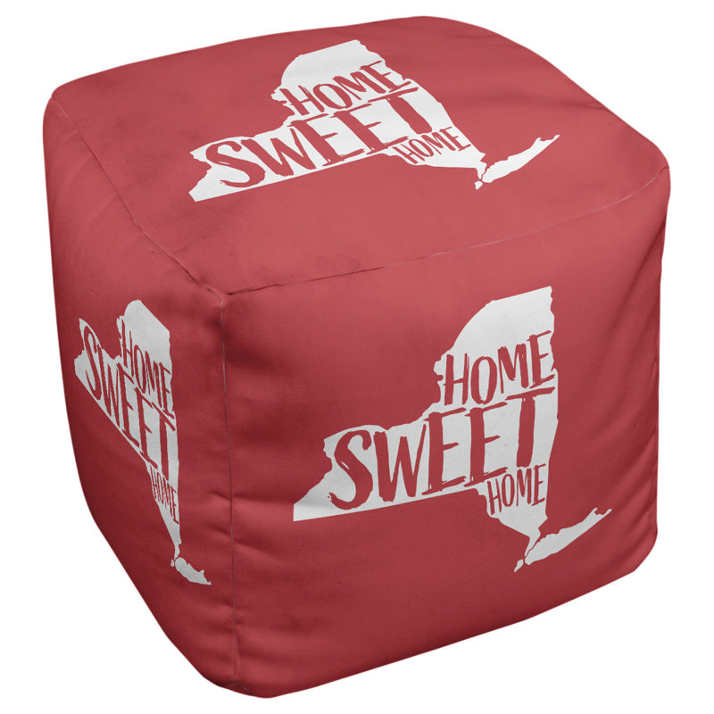 Repose-pieds cube new york home, Rouge