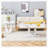 Modern Minimalist White MDF Living Room Table Sets (Square + Rectangular)White
