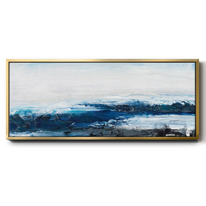 Mysterious Sea I- Framed Canvas, 24" H x 60" W