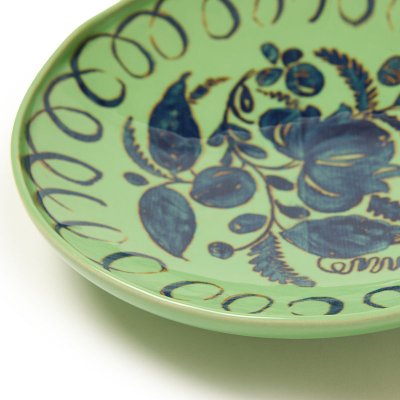 Amalfi Pasta Bowl - Pink - 9.1", Green