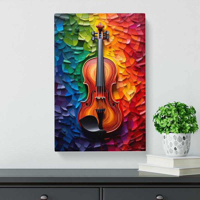 Violin Colour Field - Print, 76cm H x 50cm W x 3cm D