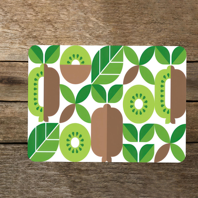 Planche de service moderne en verre de style kiwi idéale pour les cadeaux de camping et de pendaison de crémaillère sur le thème des fruits