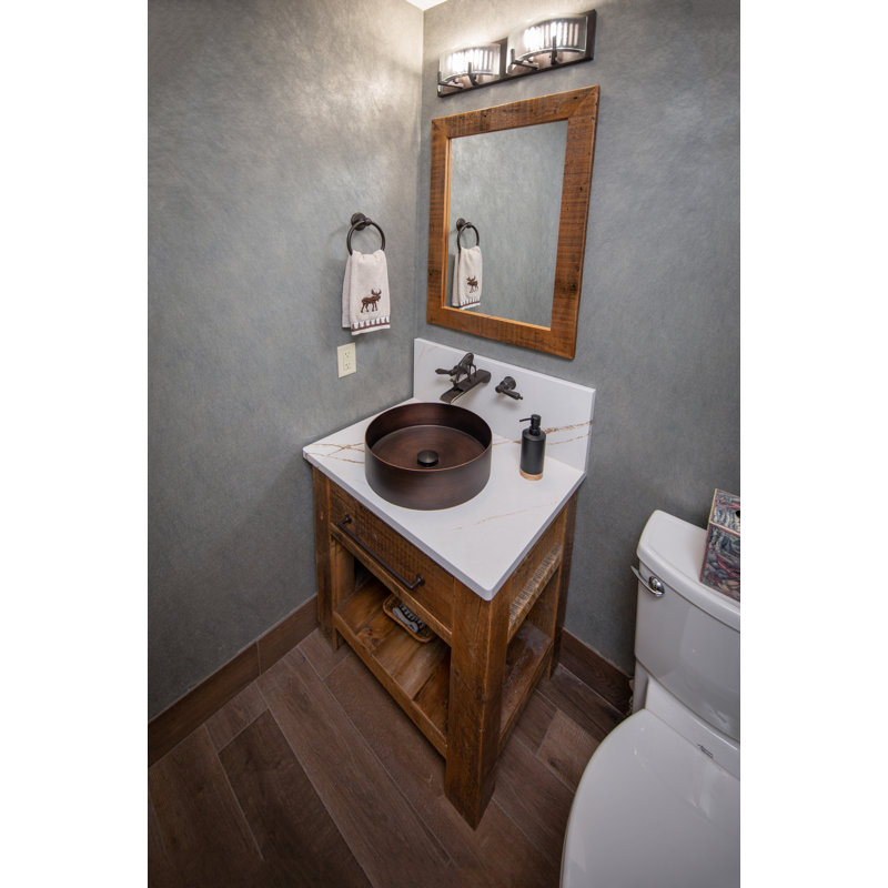 Lavabo de salle de bain vasque circulaire en acier inoxydable, Bronze
