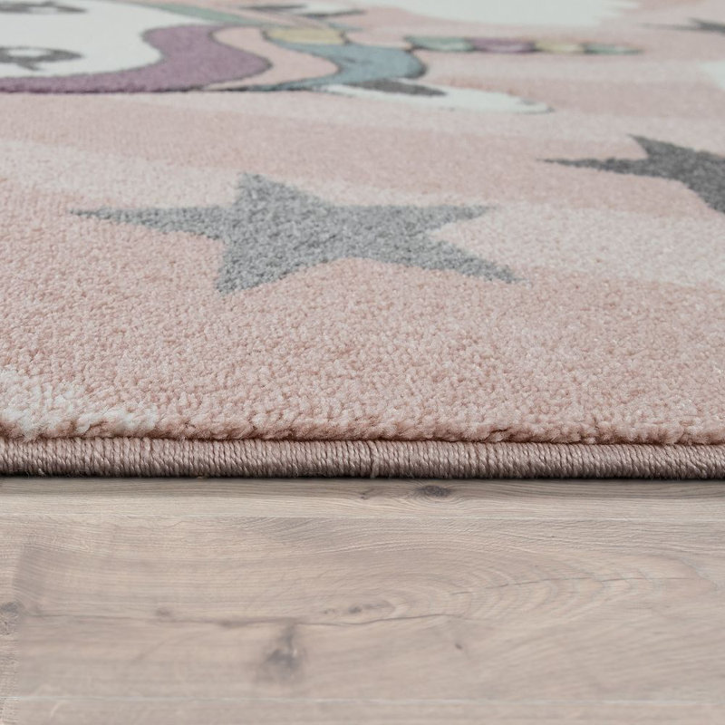 Francisca Flatweave Dark Pink Rug, Rectangle 160 x 230cm