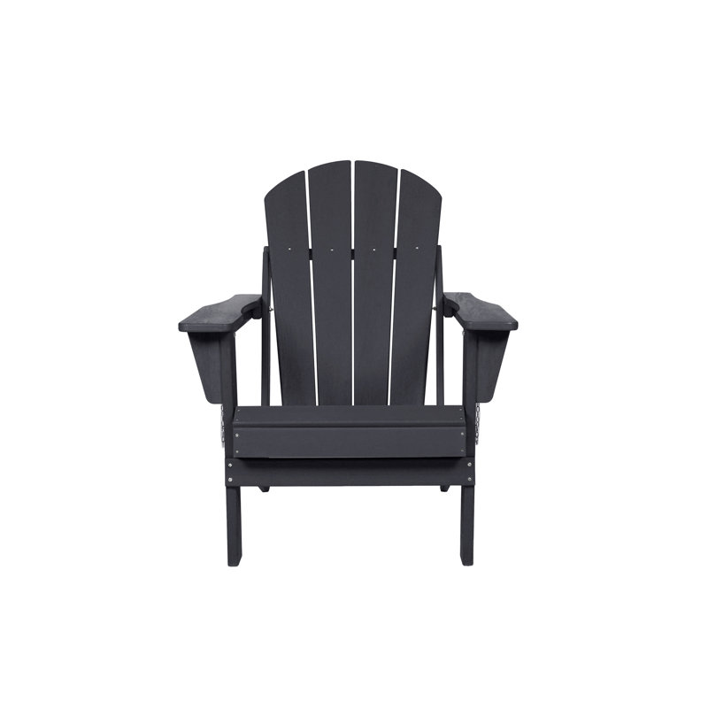 Folding Chair With Dual Cup Holder In Black - Outdoor Seating Solution Two Holders Enjoyment, Black