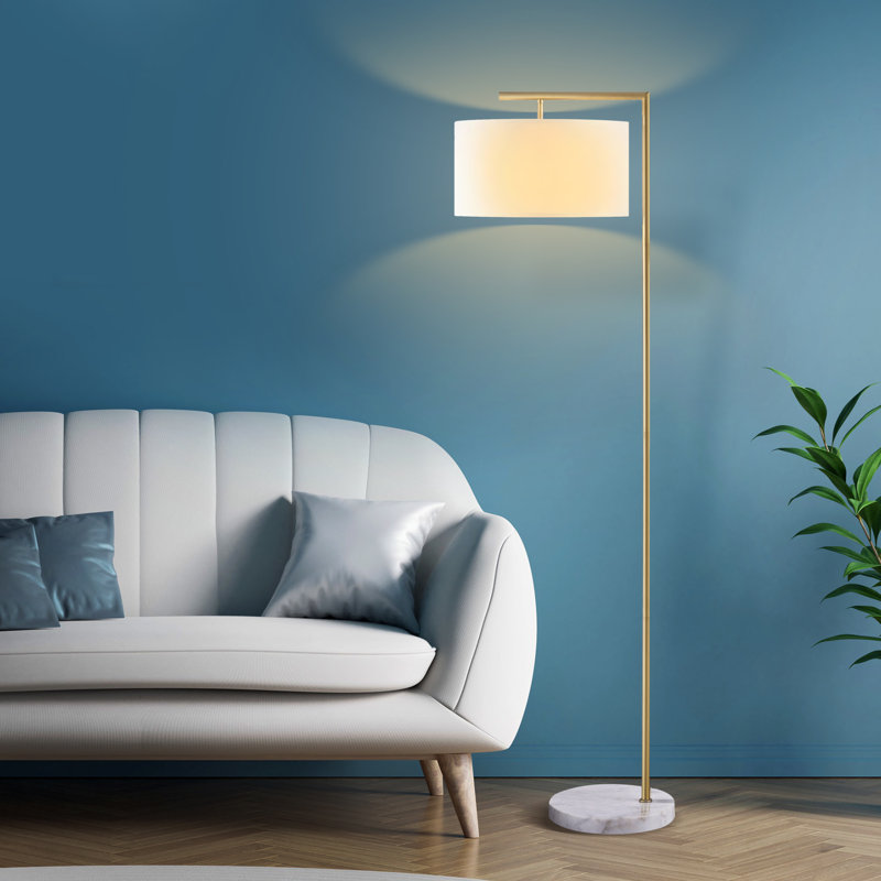 Lampe sur pied arquée en laiton 62,2 po Hogle