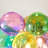 15" 3-Light Ceiling Light with Bubble Glass, Multicolor