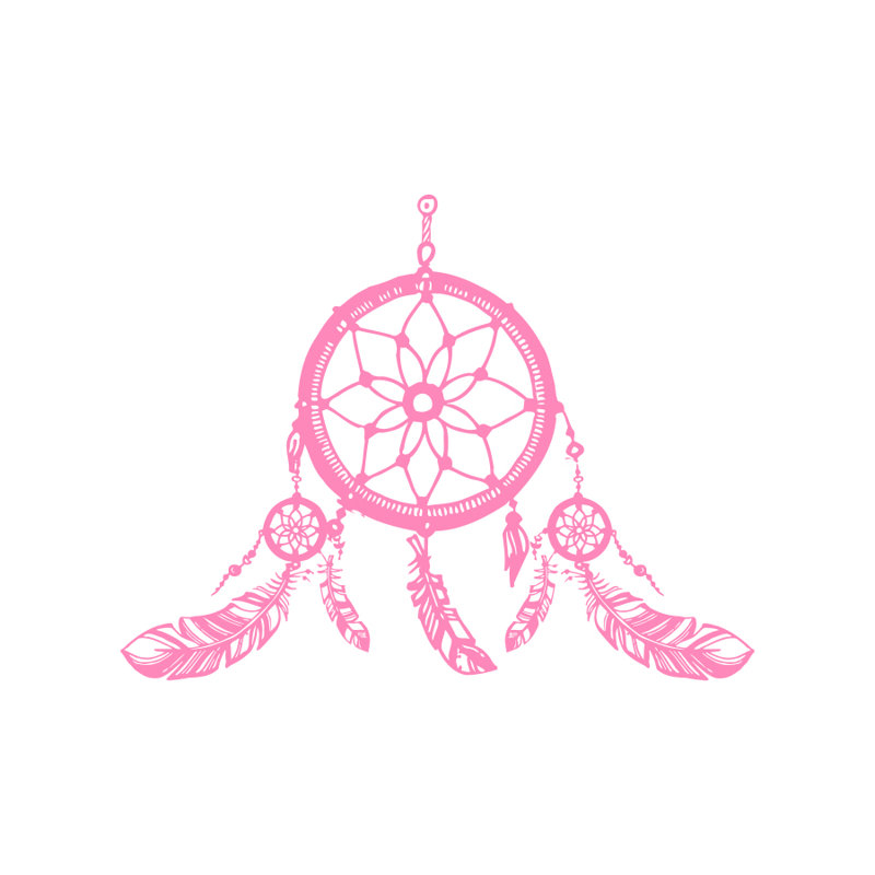 Décalcomanie murale dreamcatcher, Rose tendre