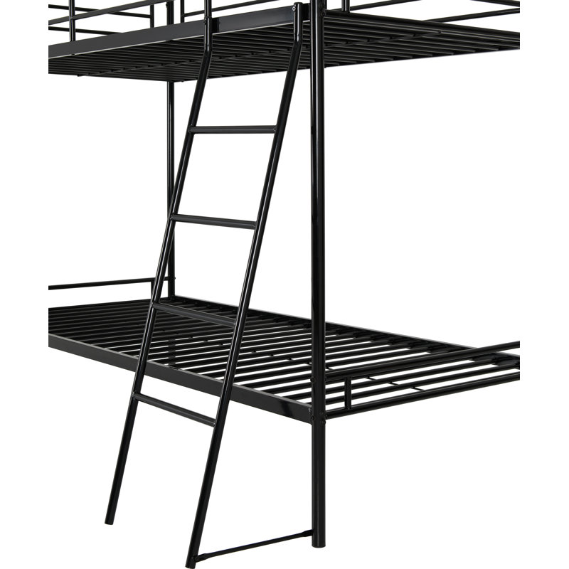 Dore Single (3') Futon Bunk Bunk Bed, Black