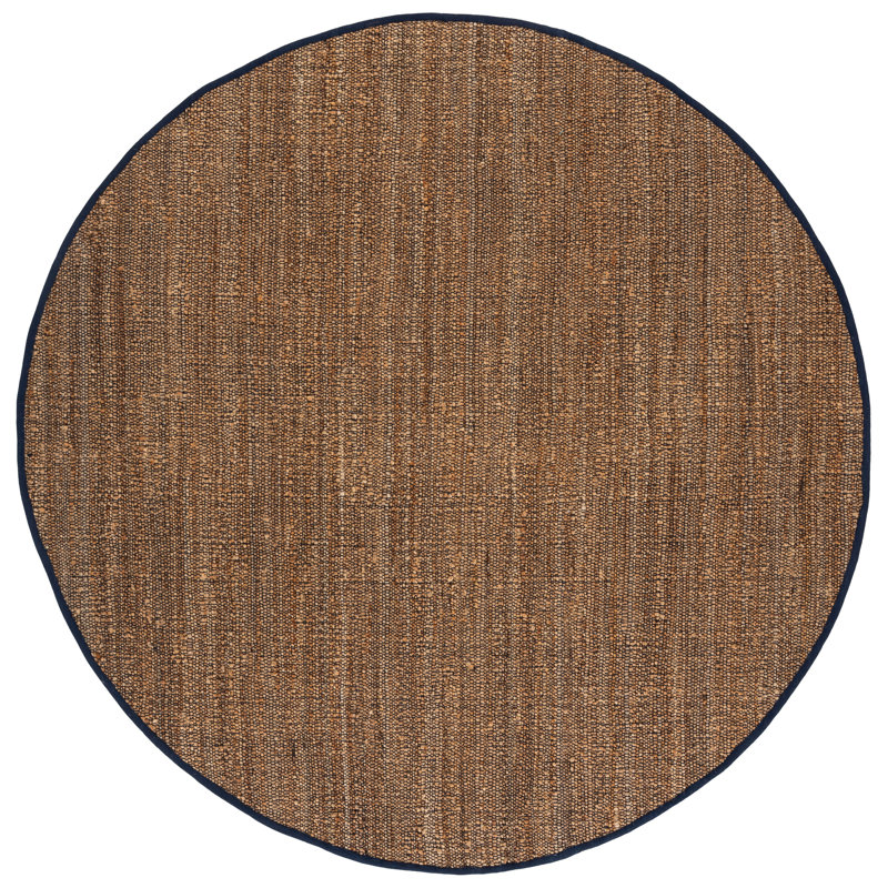 Natural Fiber 662 Flatweave 70% Jute; 30% Cotton No Pattern Rug, 7'-0" X 7'-0" Round