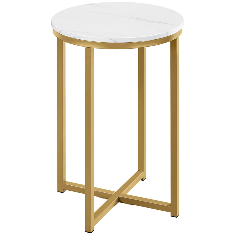  Metal Frame End Table,  Round Side Table